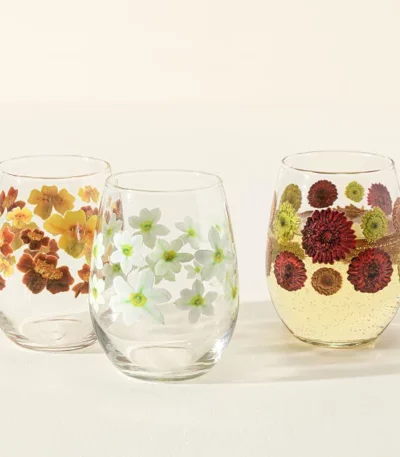 Birth Month Flower Glass