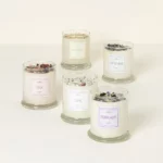 Birth Month Gemstone & Flower Candle