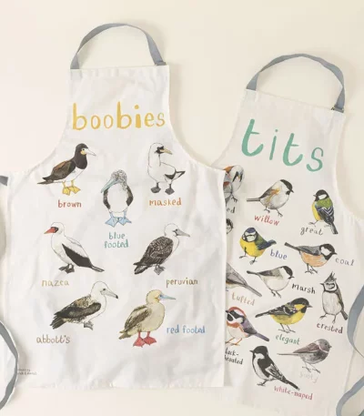 Fowl Language Apron- Tits & Boobies