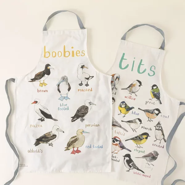 Fowl Language Apron- Tits & Boobies