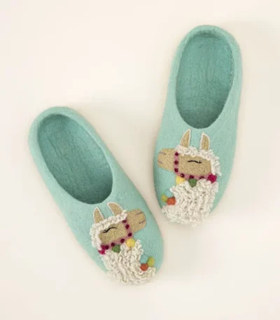 Handmade Llama Slippers