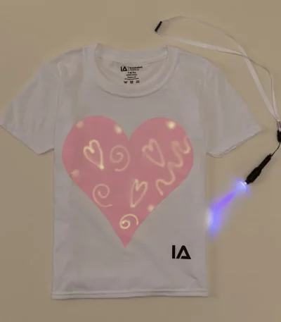 Love Heart Light Up Drawing Tees