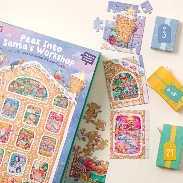 Peek Into Santa's Workshop Kids Puzzle Advent