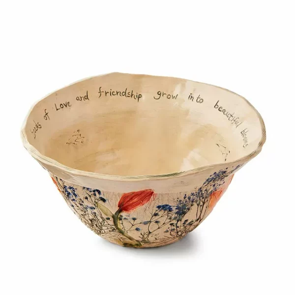 Pressed Garden Of Love Serving Bowl