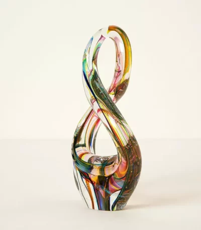 Rainbow Glass Infinity Sculpture 1