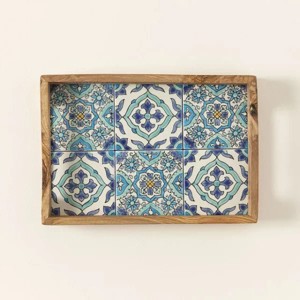 Sea & Sky Tunisian Tile Tray