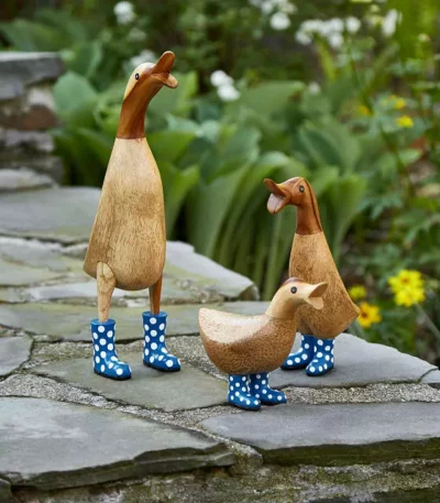 Spotted Wellies Garden Ducks