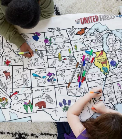 Usa Coloring Tablecloth