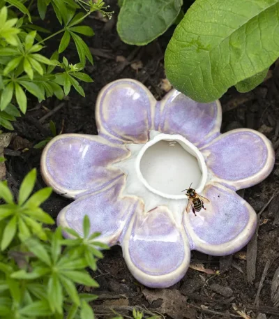 Bee & Butterfly Drinking Flower