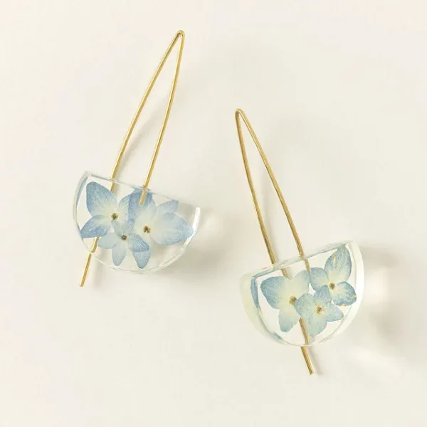 Blue Hydrangea Earrings