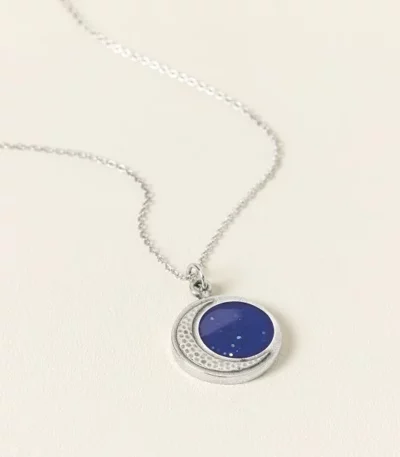 Blue Moon Crescent Necklace