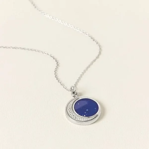 Blue Moon Crescent Necklace