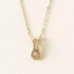 Champagne Diamond Teardrop Necklace 1