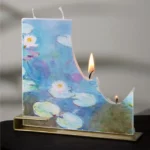 Claude Monet Water Lilies Flat Candle 4