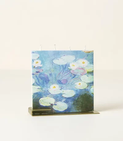 Claude Monet Water Lilies Flat Candle