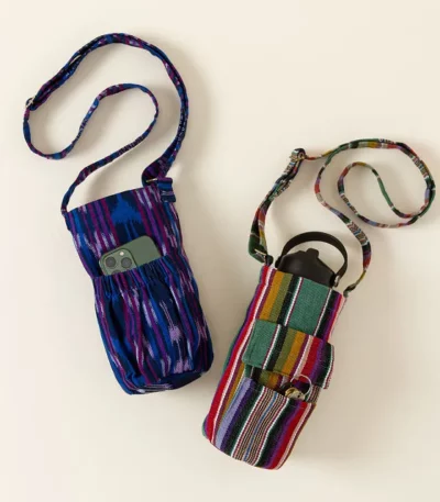 Crossbody Woven Water Bottle Bag