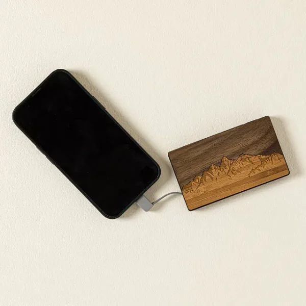 Engraved Mountain Portable Phone Charger