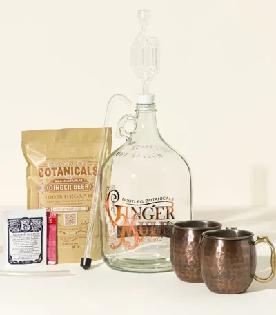 Ginger Beer Making Kit With Copper Mule Mugs