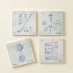 Golf Patent Coasters - Set Of 4