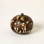 Hand Carved Peruvian Gourd Candle 2