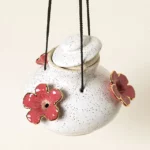 Hand-painted Ceramic Hummingbird Feeder