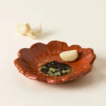 Handmade Flower Garlic Grater & Dipping Dish