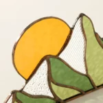 Mountain Scene Stained Glass Corner Piece 1