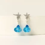 Ocean Blue Murano Glass Starfish Earrings​