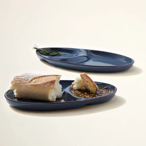 Olive Oil Dipping Plates - Set Of 2