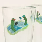 Pickles Playing Pickleball Pint Glass Set 1