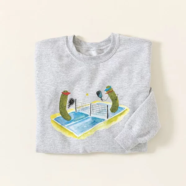 Pickles Playing Pickleball Sweatshirt