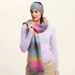 Rainbow Ombre Knit Scarf 1