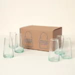 Recycled Stemless Flutes - Set Of 6 1