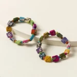 Repurposed Kantha Multi-color Bracelet Set