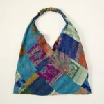 Repurposed Patchwork Silk Sari Tote 1