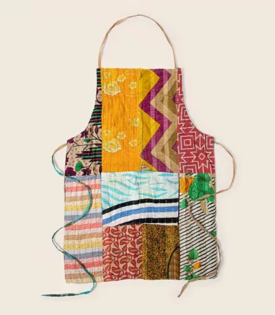 Repurposed Sari Patchwork Apron