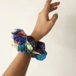 Repurposed Silk Sari Scrunchie - Set Of 2 2