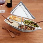 Rowboat Serving Bowl With Napkin Holder 1