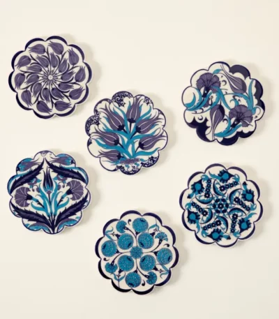 Scalloped Turkish Coasters - Set Of 6