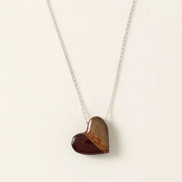 Strength Of Love Wood Necklace