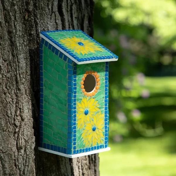 Sunflower Mosaic Birdhouse