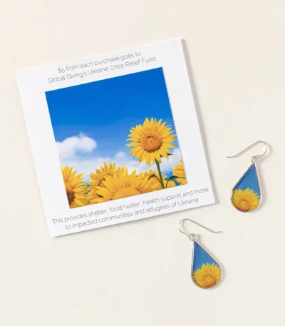 Sunflowers For Ukraine Earrings 1