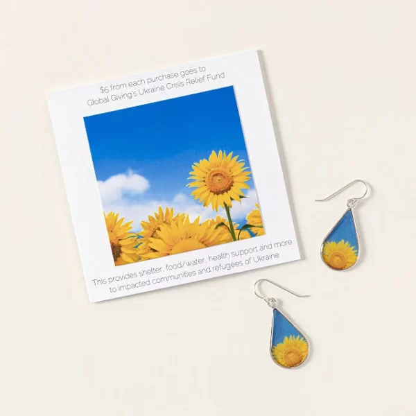 Sunflowers For Ukraine Earrings 1