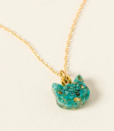 Turquoise Cat Necklace