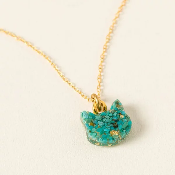 Turquoise Cat Necklace