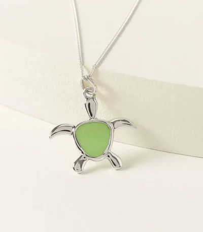 Turtle Of Transformation Sea Glass Necklace