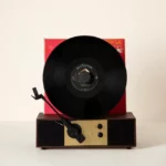 Vertical Vinyl Record Player With Bluetooth 3