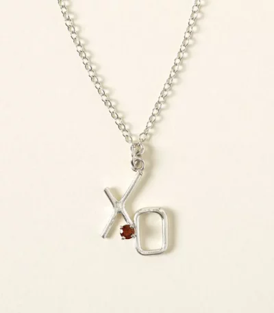 Xo Garnet Necklace