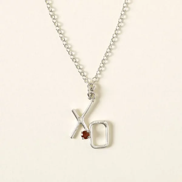 Xo Garnet Necklace