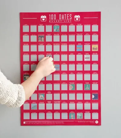 100 Dates Scratch Off Poster